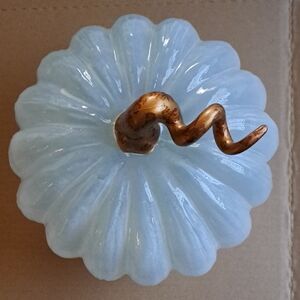 LED Glass Pumkin 6.35" 3 AAA Batteries Not Included